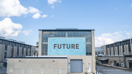 &quot;Future&quot; Exterior Sign on High Bay
